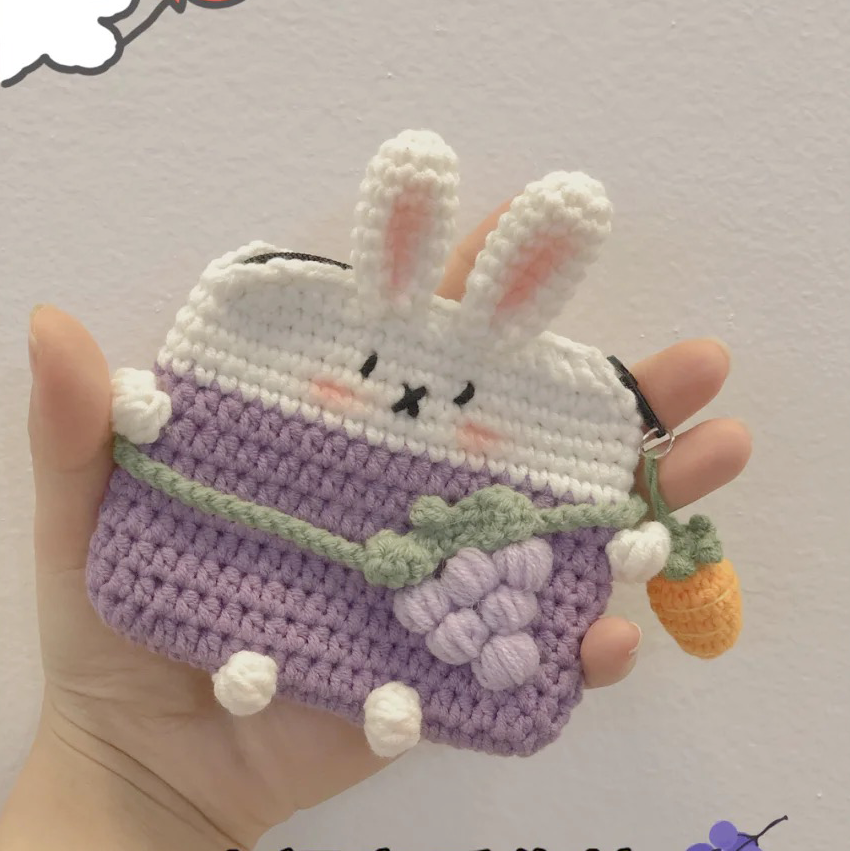 Purple Grape Bunny Personal Pouch 